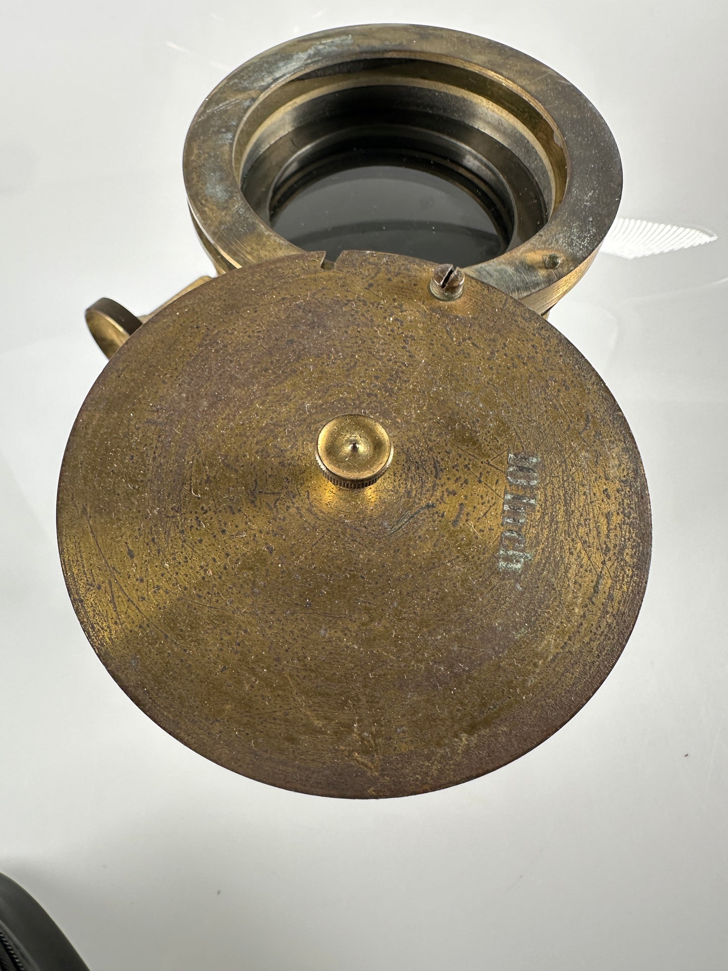 No-Unial Triple Rack Telescopic 10 inch brass lens made for laterna magica