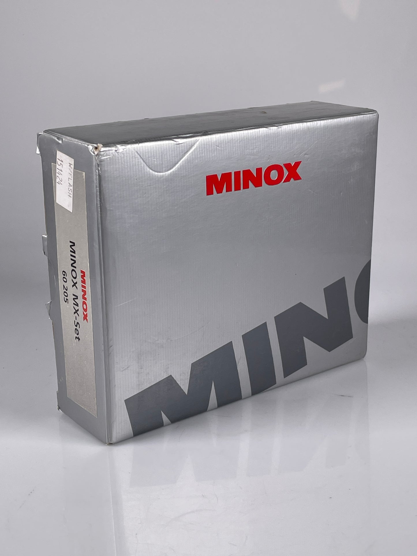Boxed Minox MX outfit with flash and minocolor 100 film