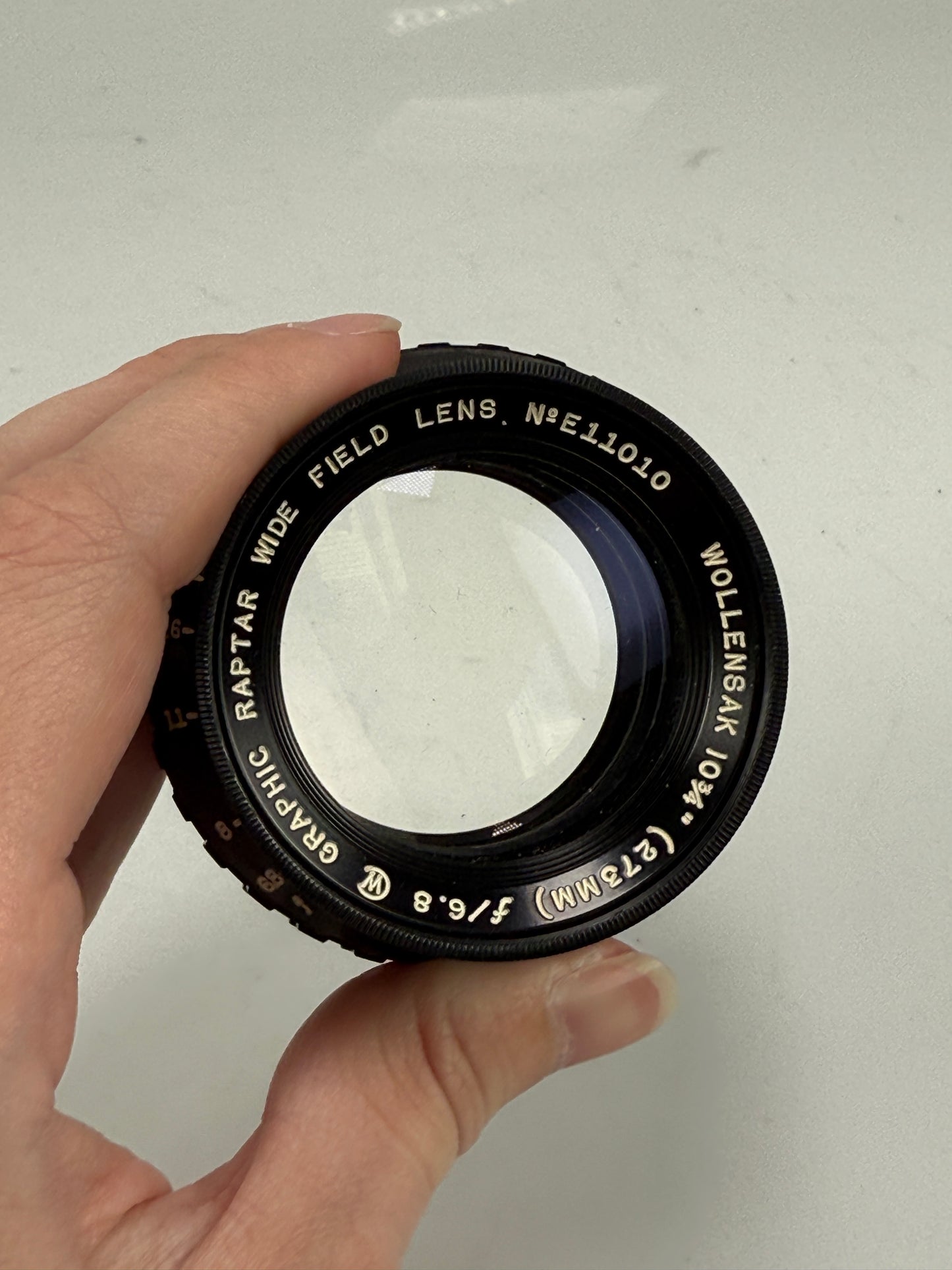 Wollensak 10.75 inch f6.8 Graphic Raptar Wide Field Lens