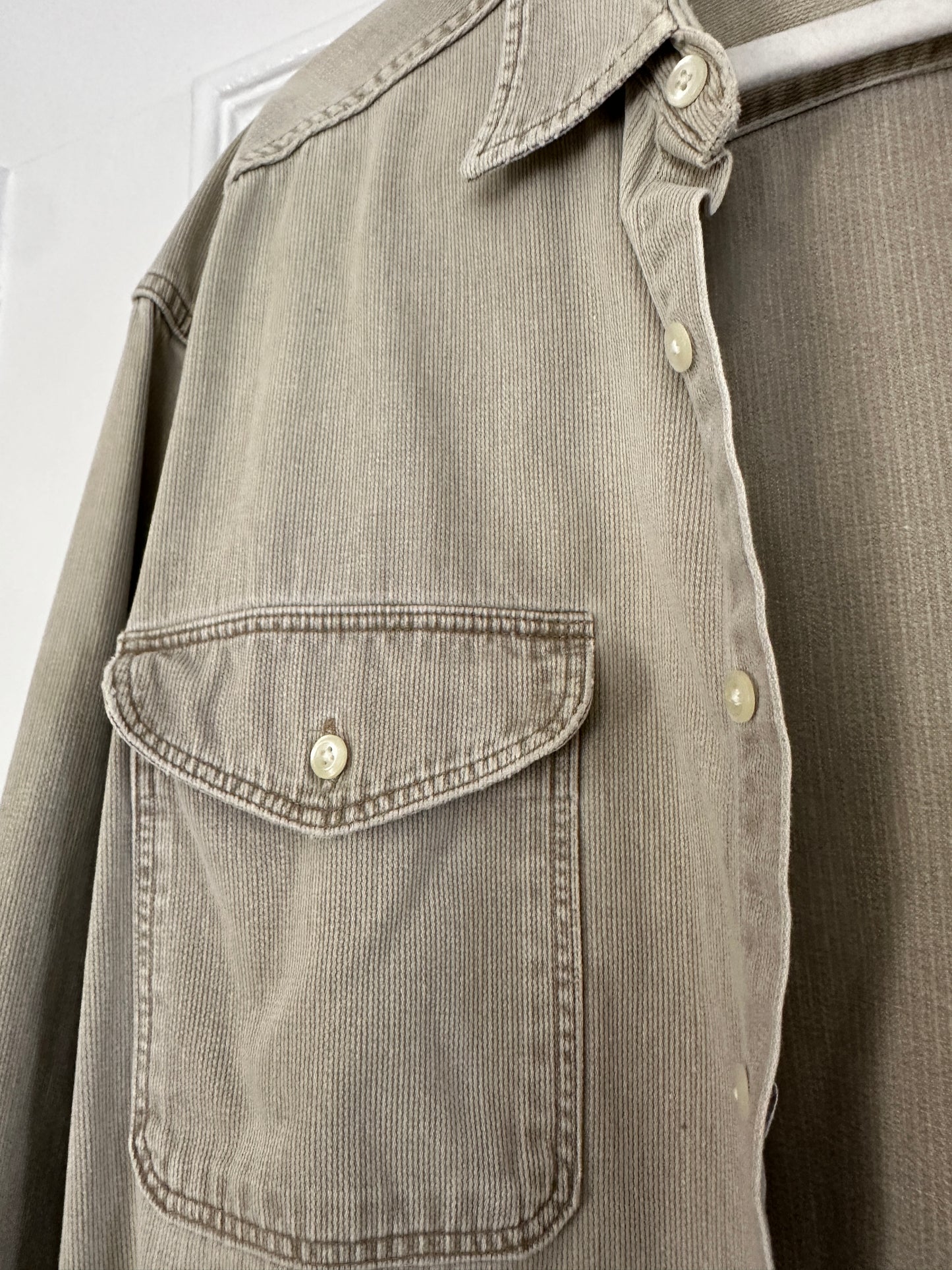 Vintage LL Bean tan shirt jacket Shacket tan Medium USA