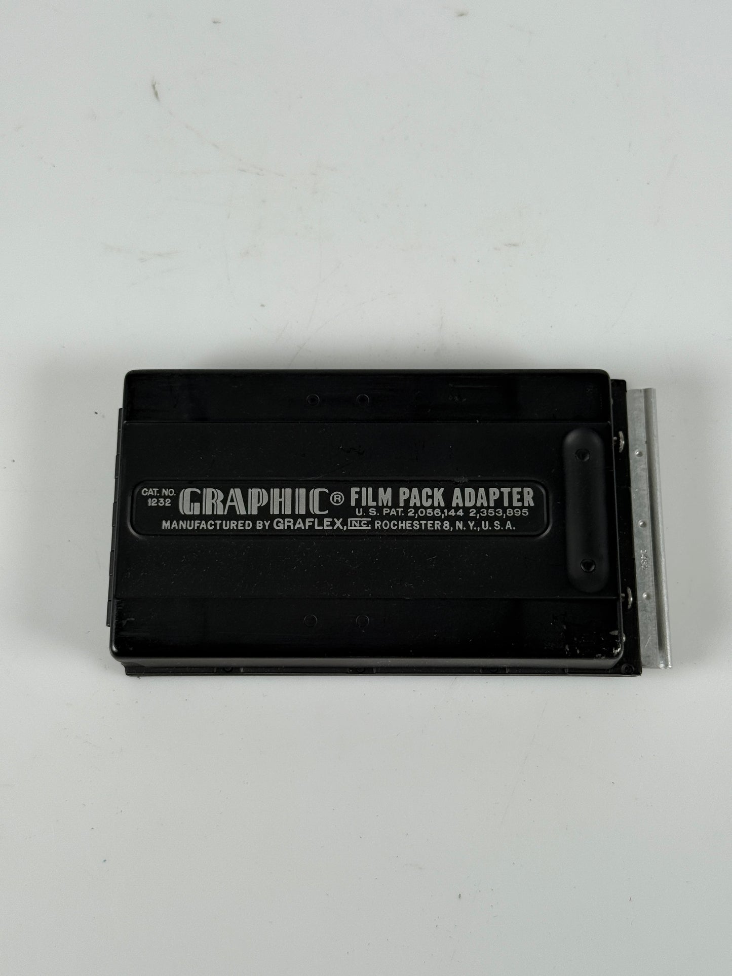 Graflex 2x3 2 1/4x 3 1/4 Graphic Film Pack Adapter with Dark Slide 1232