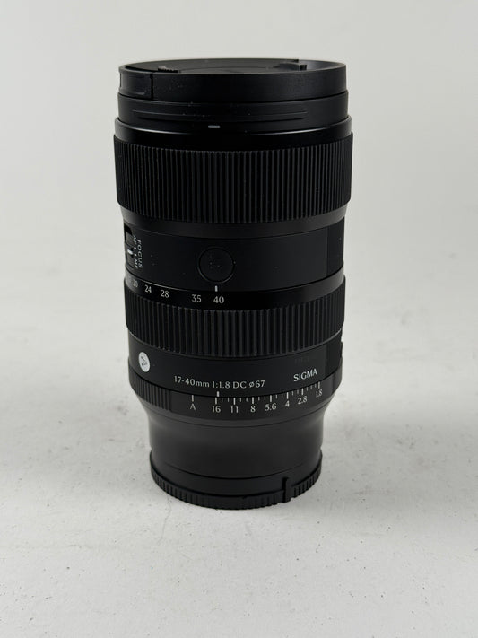 SIGMA 17-40mm F1.8 DC ART LENS FOR APS-C SENSOR SONY E-MOUNT CAMERAS