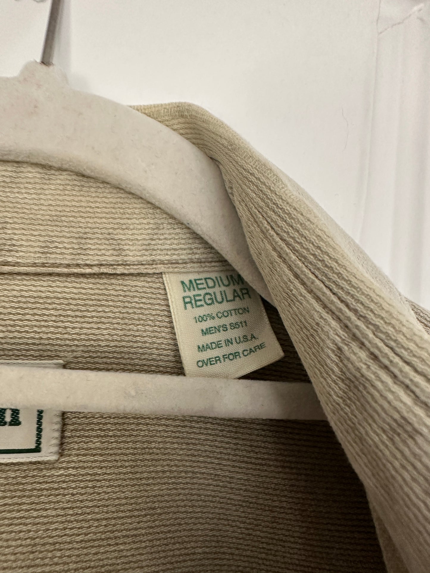 Vintage LL Bean tan shirt jacket Shacket tan Medium USA