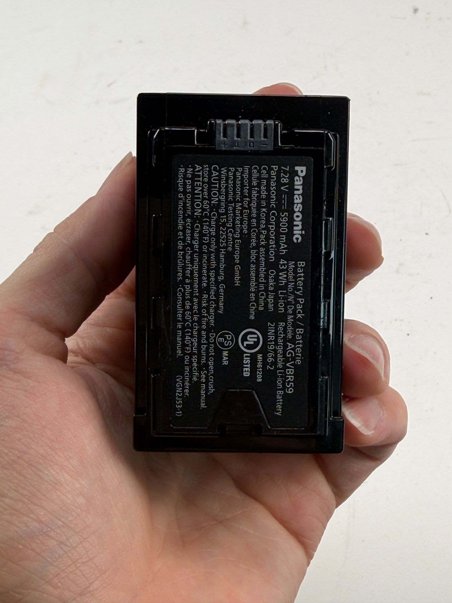 Panasonic AG-VBR59 7.28V 43Wh Lithium-Ion Battery Pack