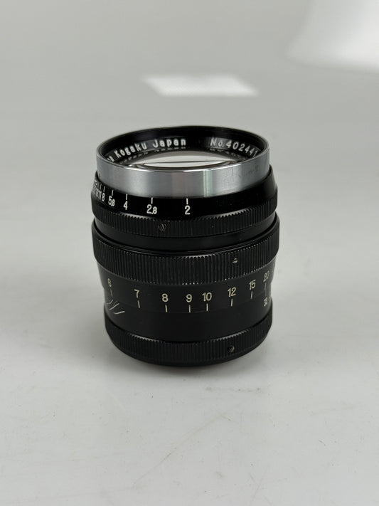 Nikon Nippon Kogaku 8.5cm 85mm f2 P.C Black LTM M39 lens