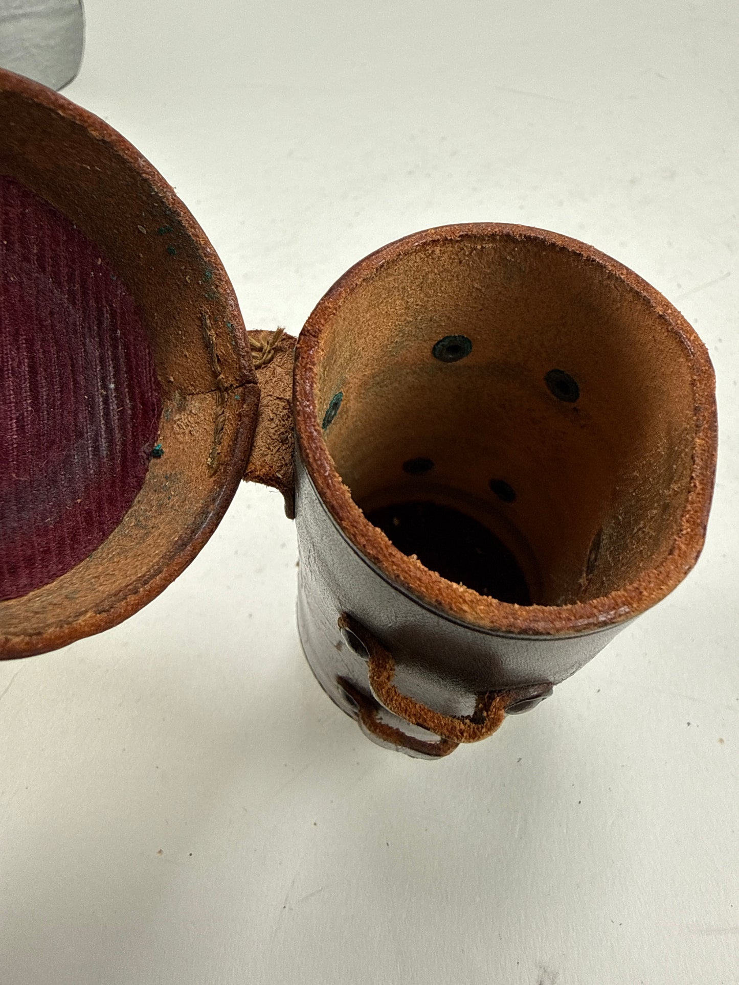Leica E. Leitz NY Brown Leather Lens Case for 90mm 9cm