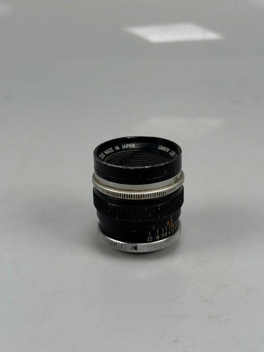 Canon TV-16 25mm f1.4 C mount Cinema lens