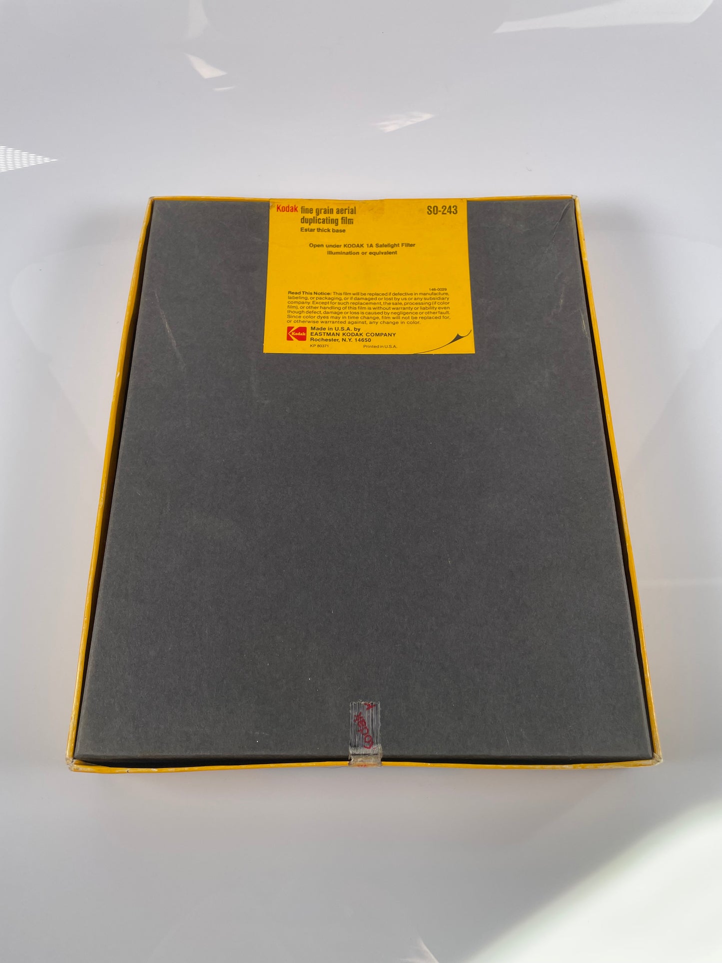 Kodak 8x10 fine grain aerial duplicating film 50 sheets SO-243