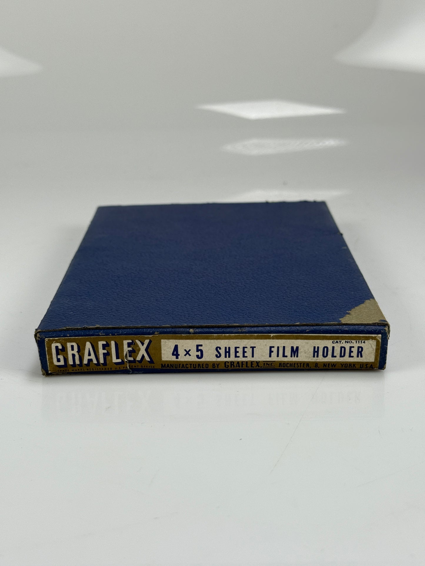 Excellent in box Genuine Folmer Graflex Graphic SLOTTED 4x5 Cut Film Holder with Darkslides