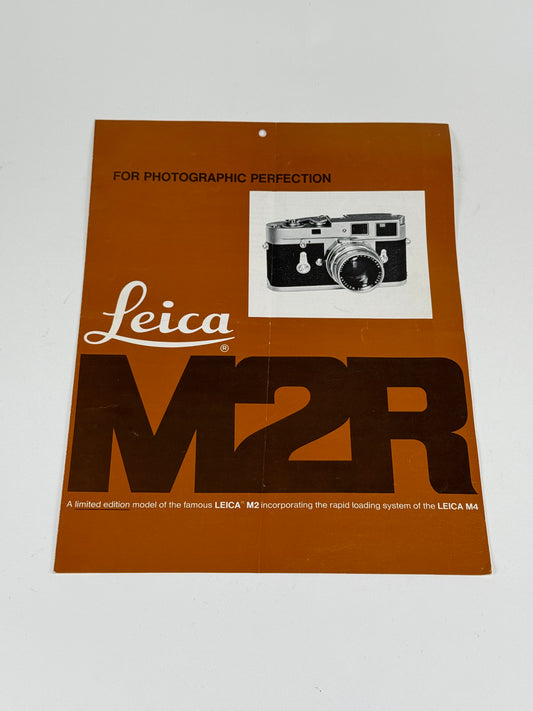 Leica M2R Instruction manual Dealer Handout booklet brochure English