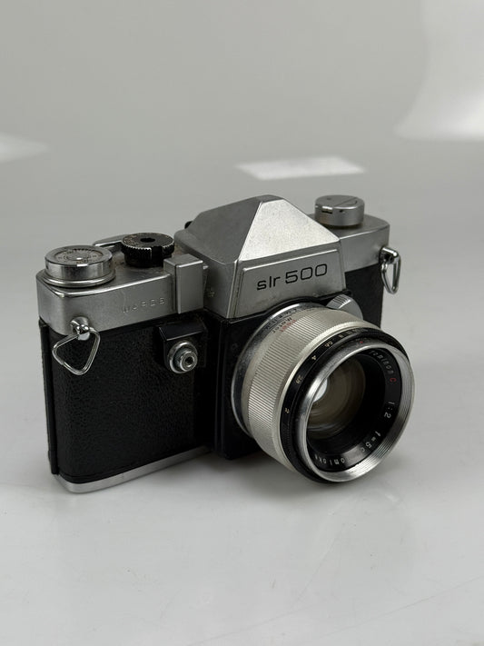 Wards SLR 500 w/ Tominon 5cm 50mm f2 Tomioka M-42 mount lens
