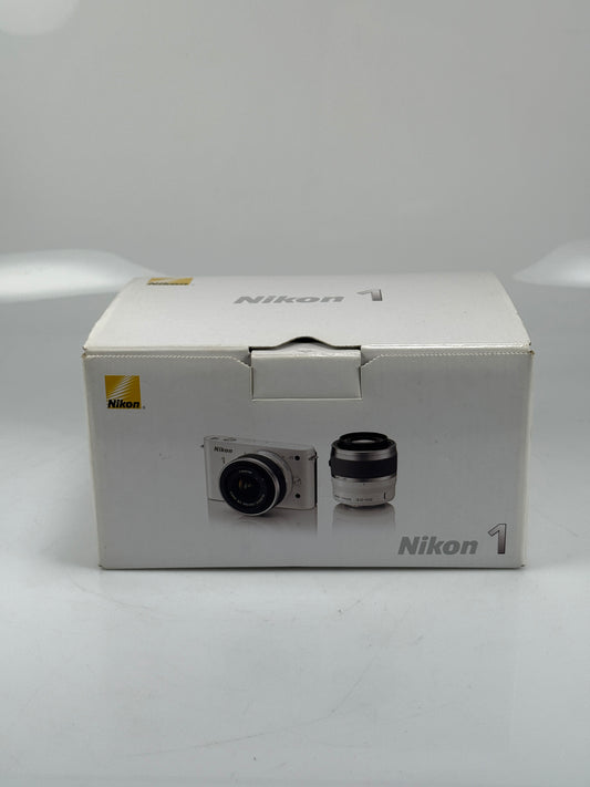 Nikon 1 J1 10.1MP Mirrorless SLR Camera w/ 10-30mm, 30-110mm Lens white