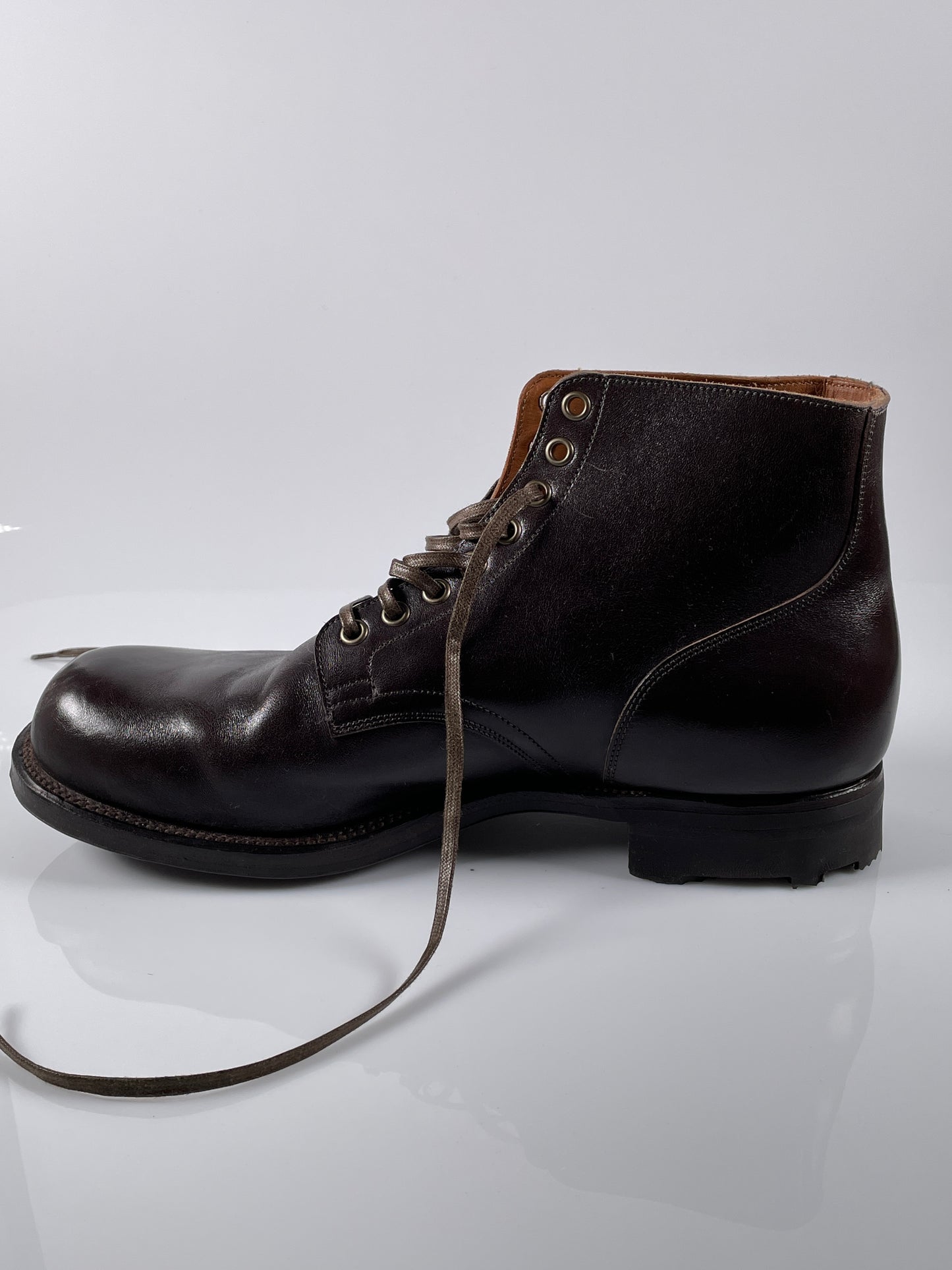 Viberg Service Boot 2040 - Dark Brown Wooly Chromexcel Size US 10