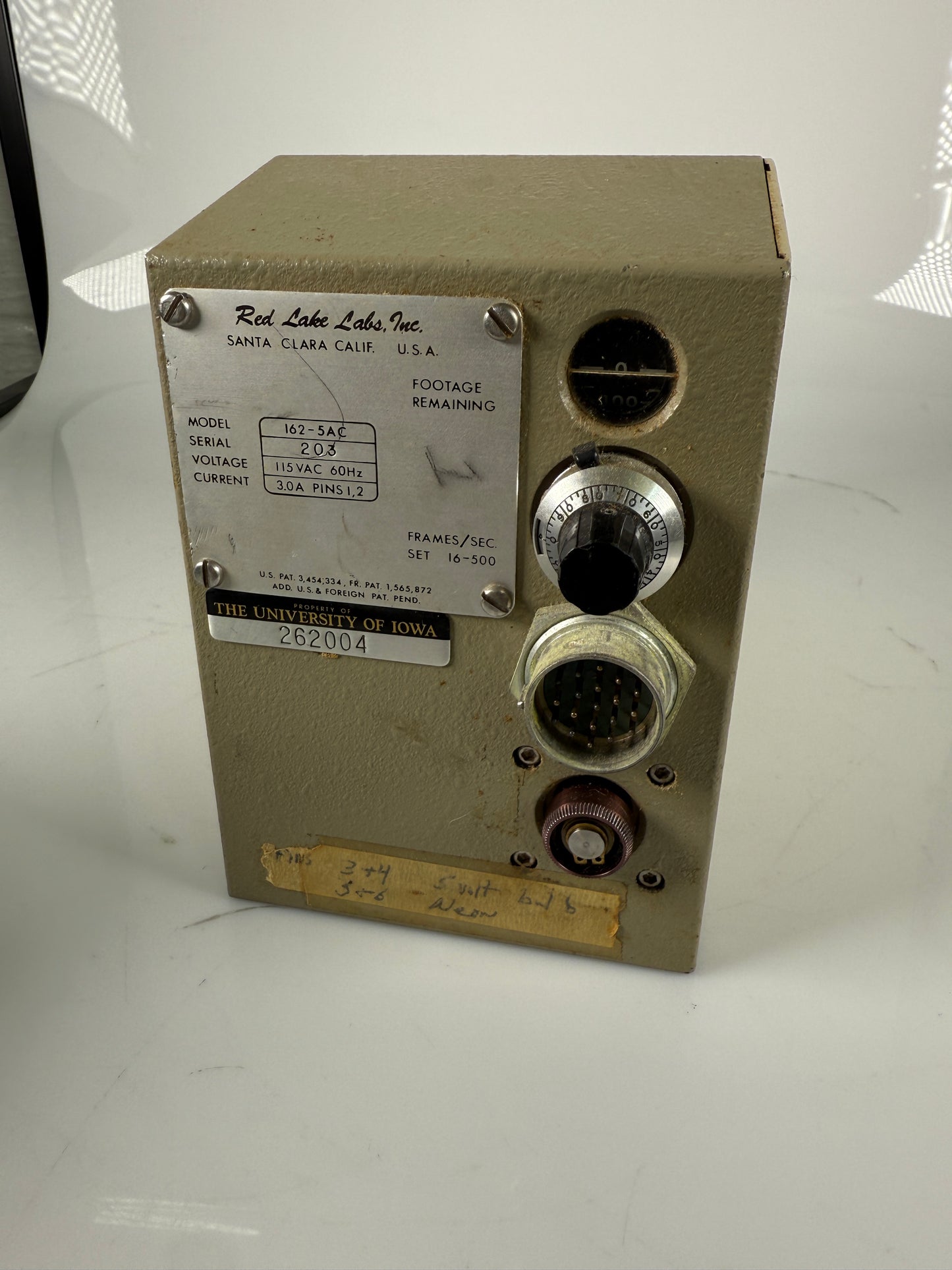 Red Lake 162-5AC LOCAM 16mm High Speed Camera body