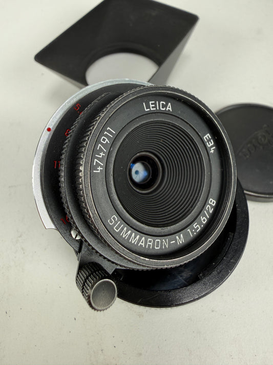 Leica 28mm F5.6 Summaron-M Matte Black chrome #11928 RARE