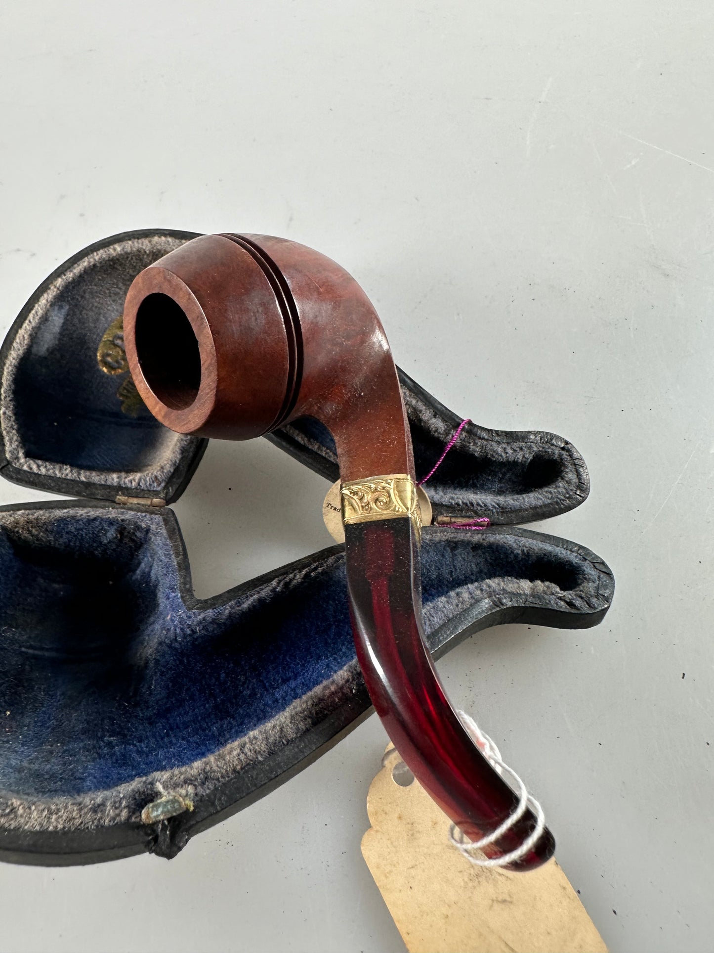 KBB Blue Line Bakelite Pipe, Unsmoked French Briar