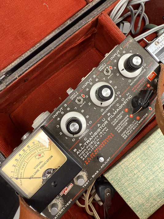 Bach Auricon NR Sound on Film recording equipment Amplifier kit with mic