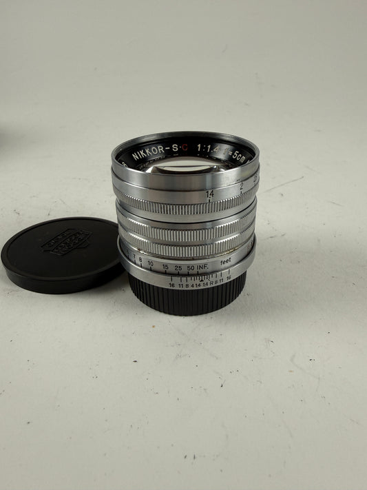 Nikon Nippon Kogaku Tokyo Nikkor-S.C 5cm 50mm f1.4 Lens, LTM L39 M39 Mount