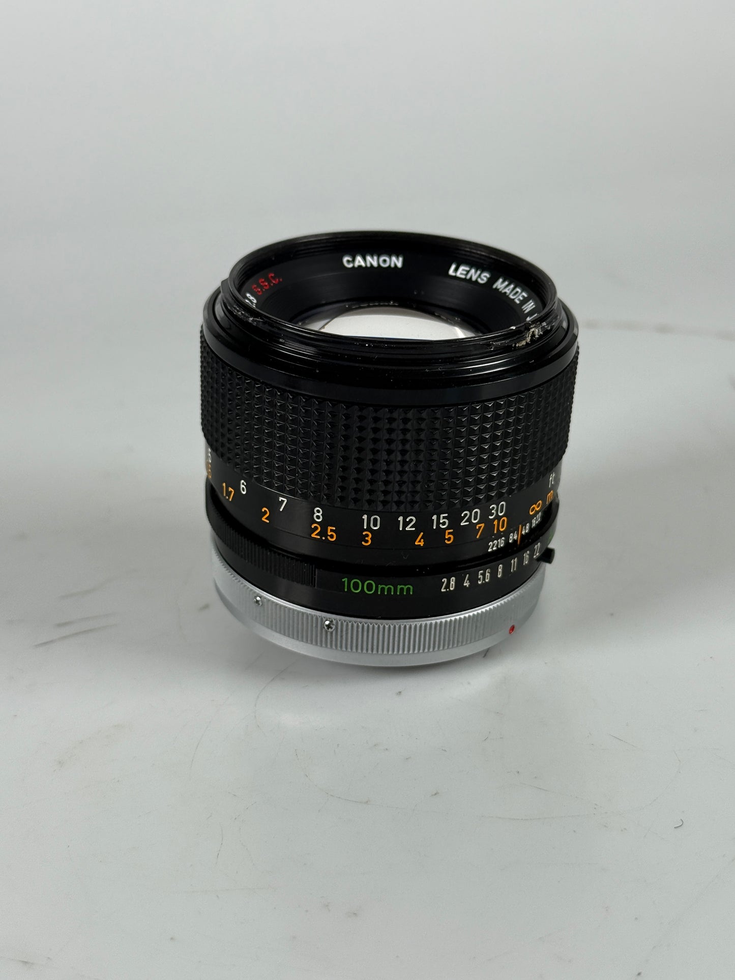 Canon FD 100mm f2.8 S.S.C. BL Lens SSC