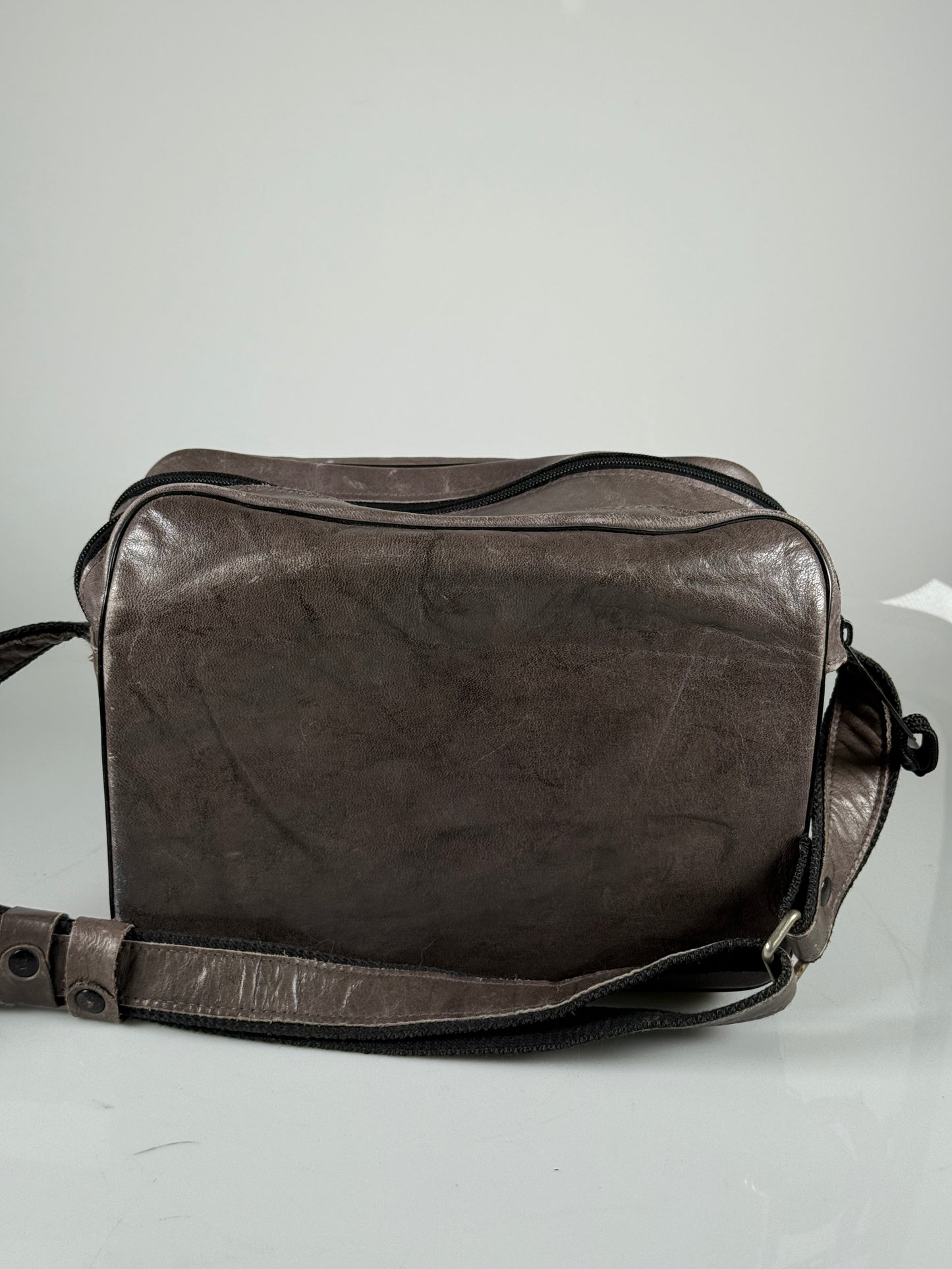 Leica leather combination case bag gray leather