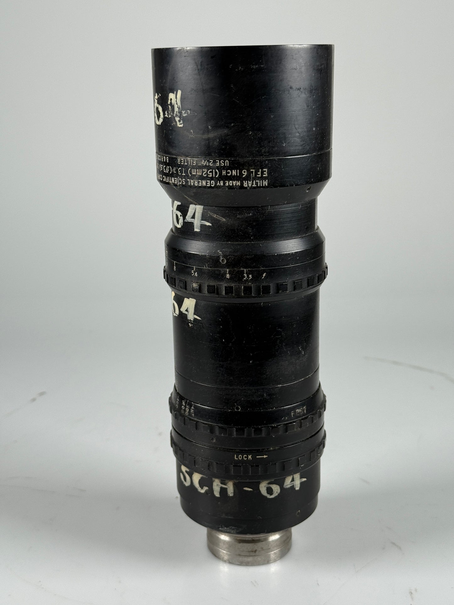 General Scientific Miltar EFL 6" 152mm f3.5 T3.7 Bell & Howell V