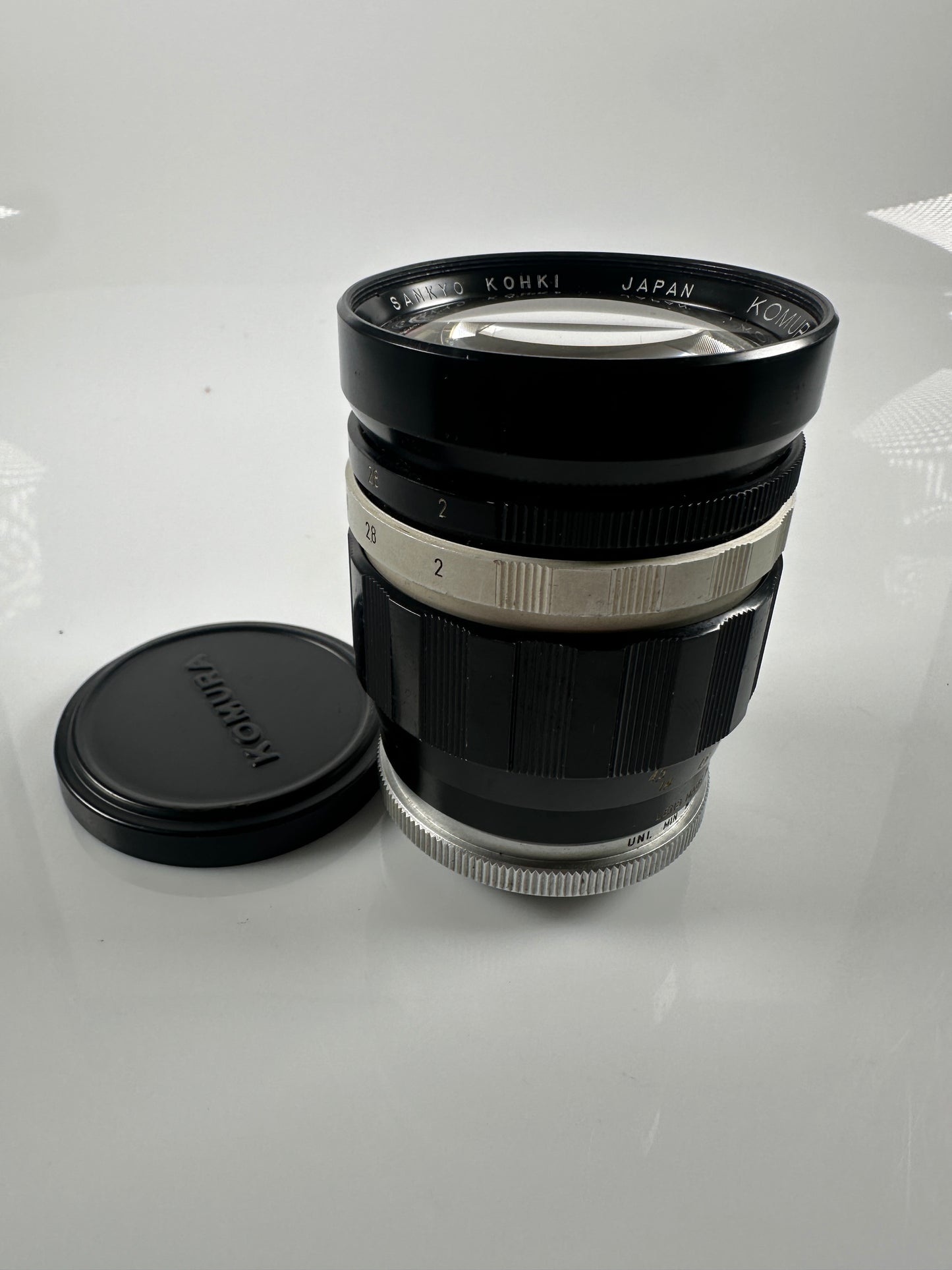 Sankyo Kohki Komura 2/105mm Lens T mount w/ Minolta MD adapter