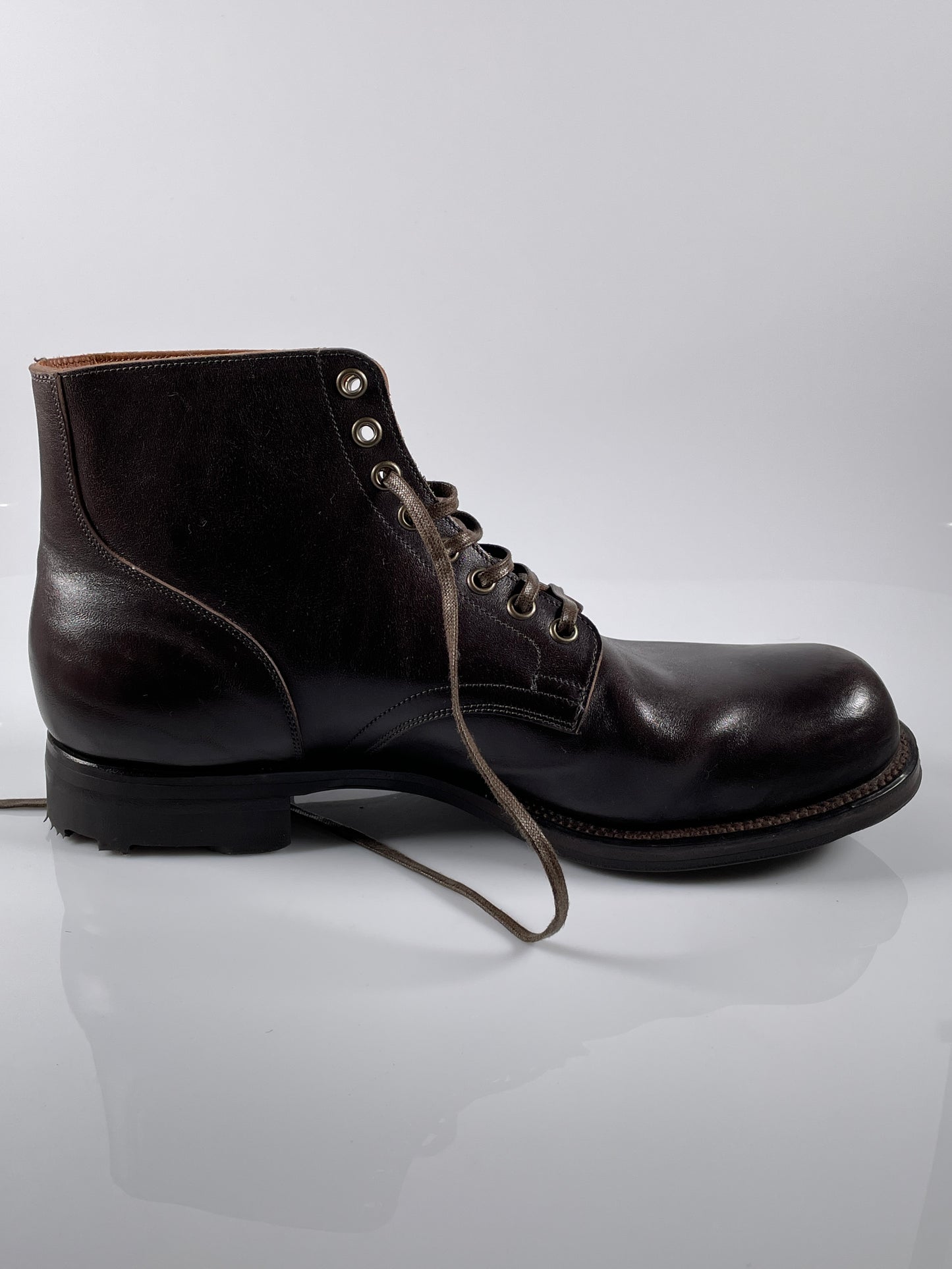 Viberg Service Boot 2040 - Dark Brown Wooly Chromexcel Size US 10