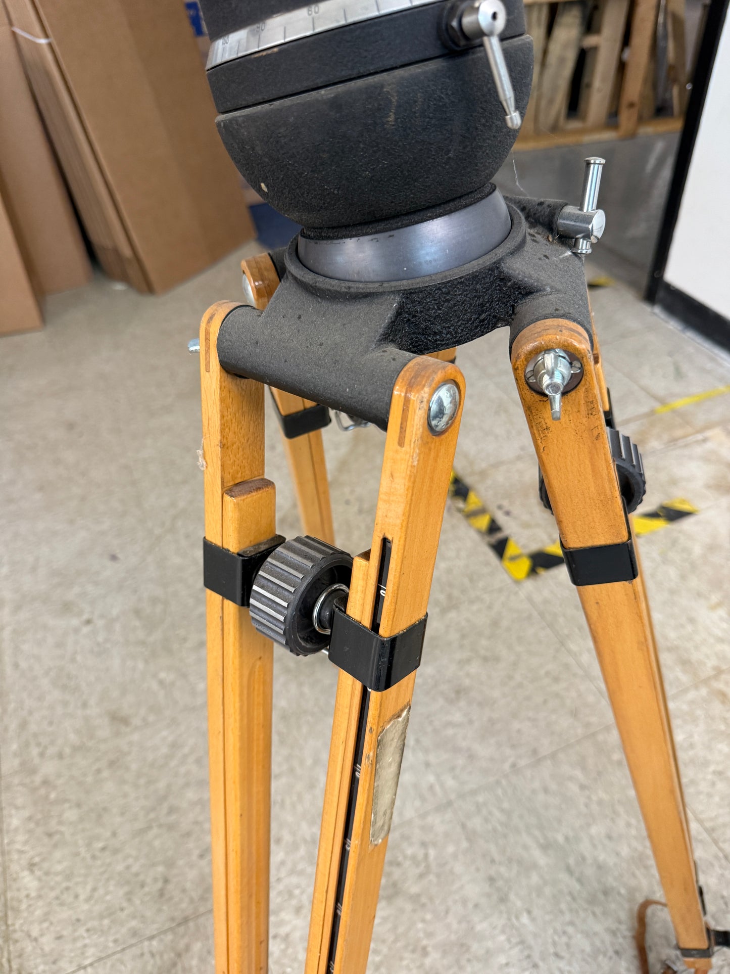 Arri wooden tripod with Cartoni head RARE vintage