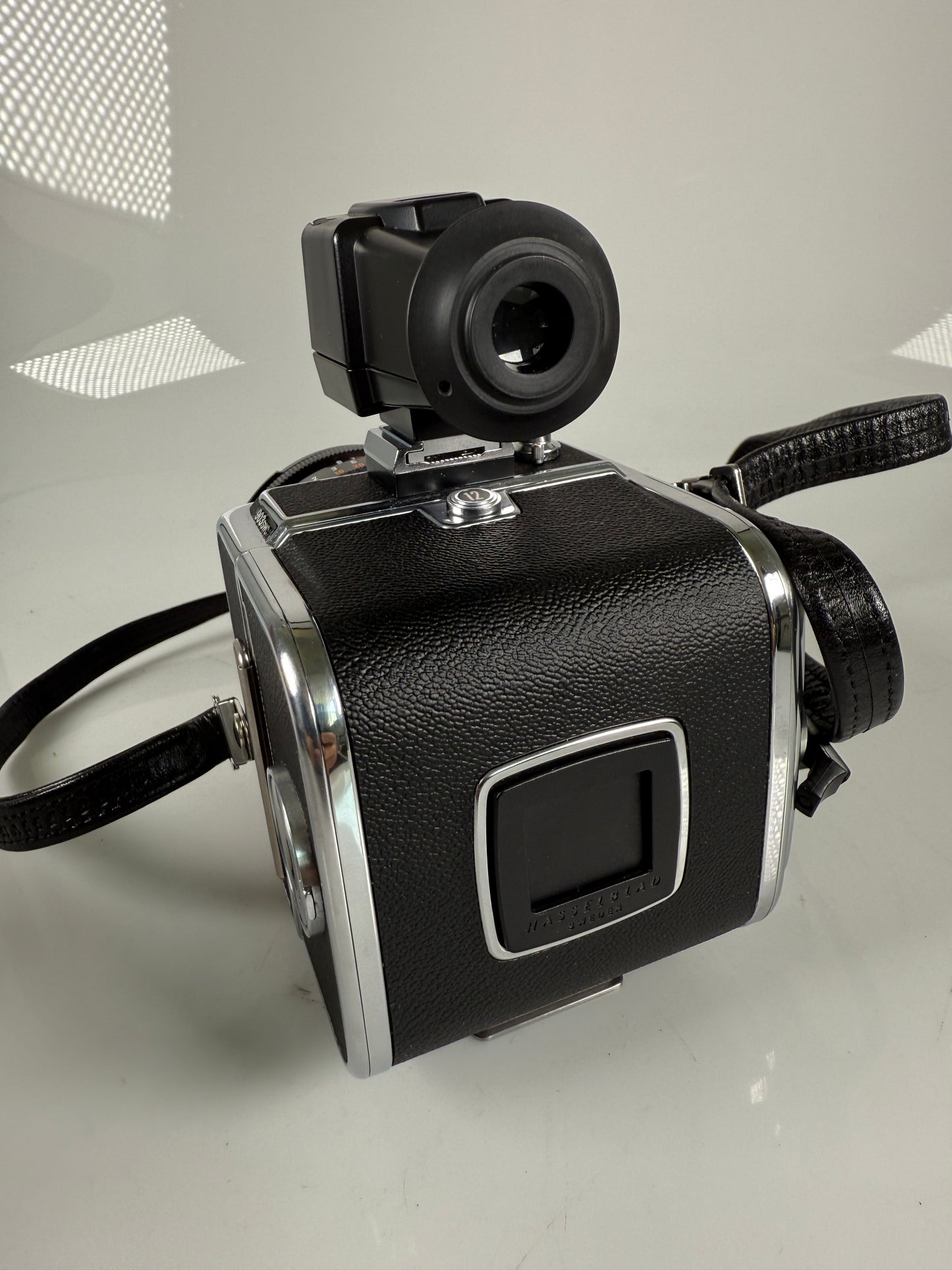 Hasselblad 903 SWC Camera Biogon 38mm Lens Finder, hood, A12 Back Chrome