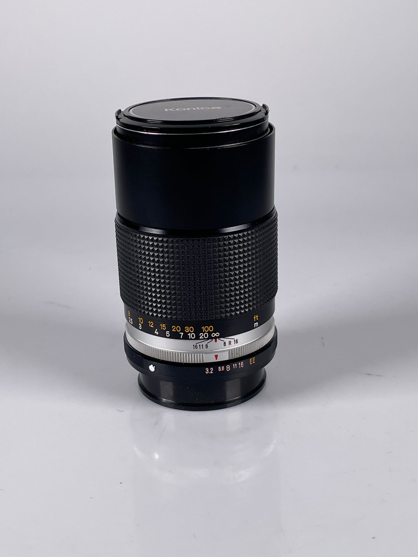Konica Hexanon AR 135mm f3.2 MF Prime Telephoto Lens w Caps