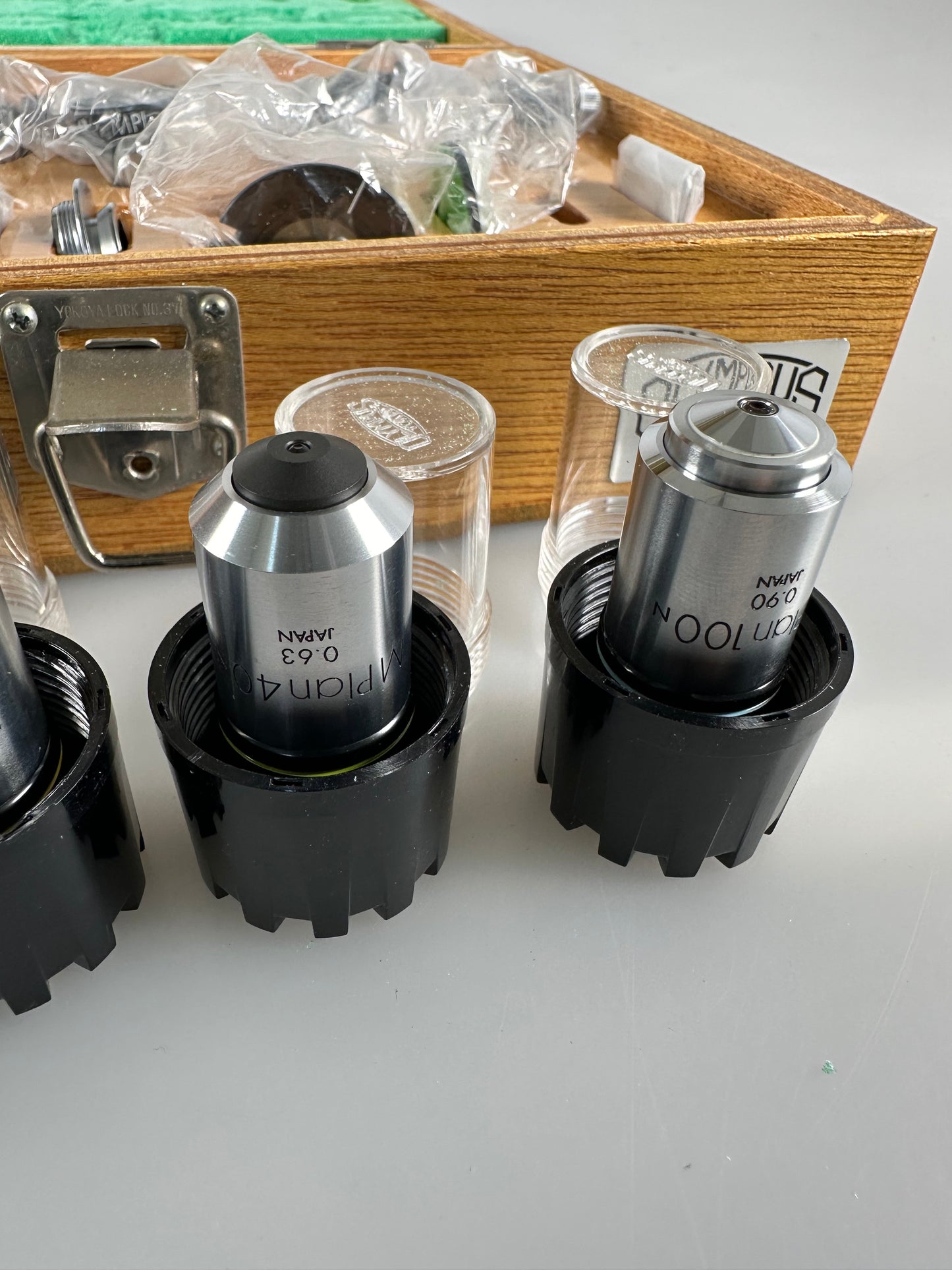 Olympus MPLAN N Objective Lens Set 5N, 10N, 20N, 40N, 100N w/ 1.1x prism
