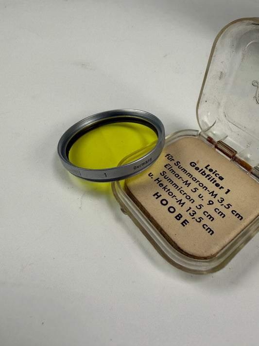 Leitz Leica HOOBE / 13086 E39 39mm screw-in 1 yellow filter, chrome ring