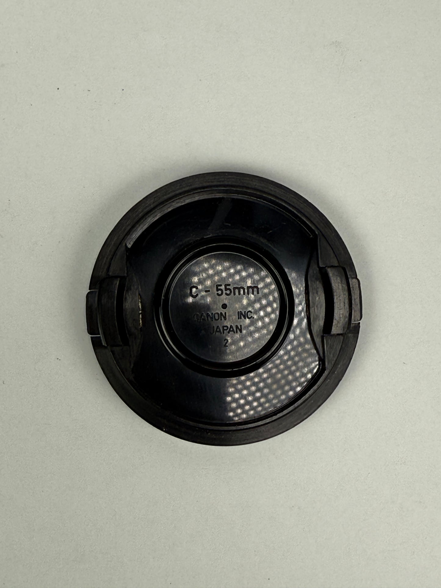 Canon FD C-55 55mm front lens cap Silver ring Genuine