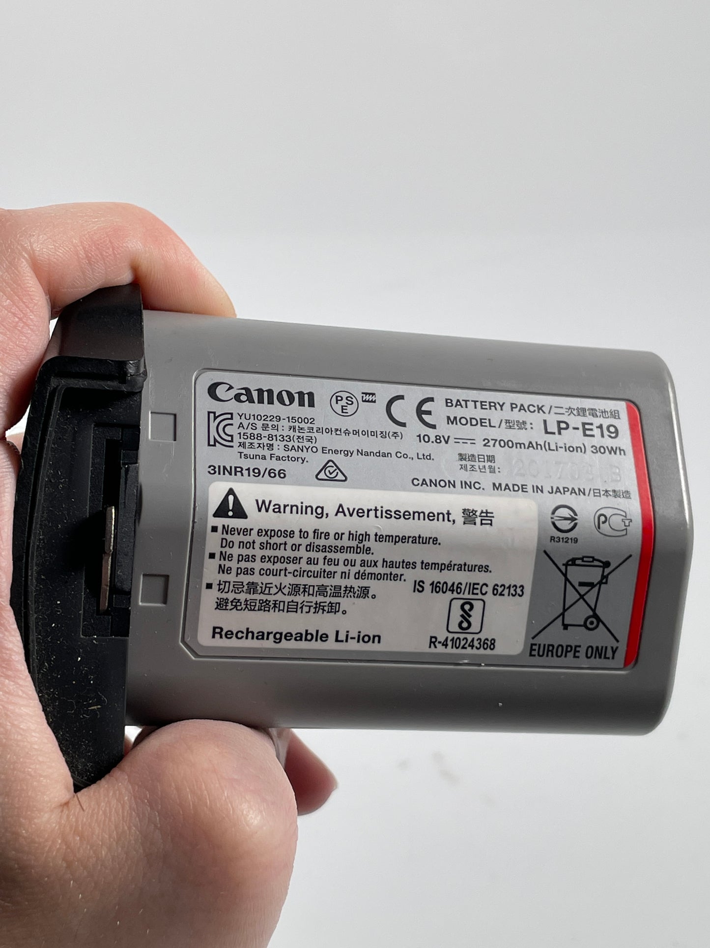 Canon LP-E19 Battery Pack for EOS 1DX Mark II III R3
