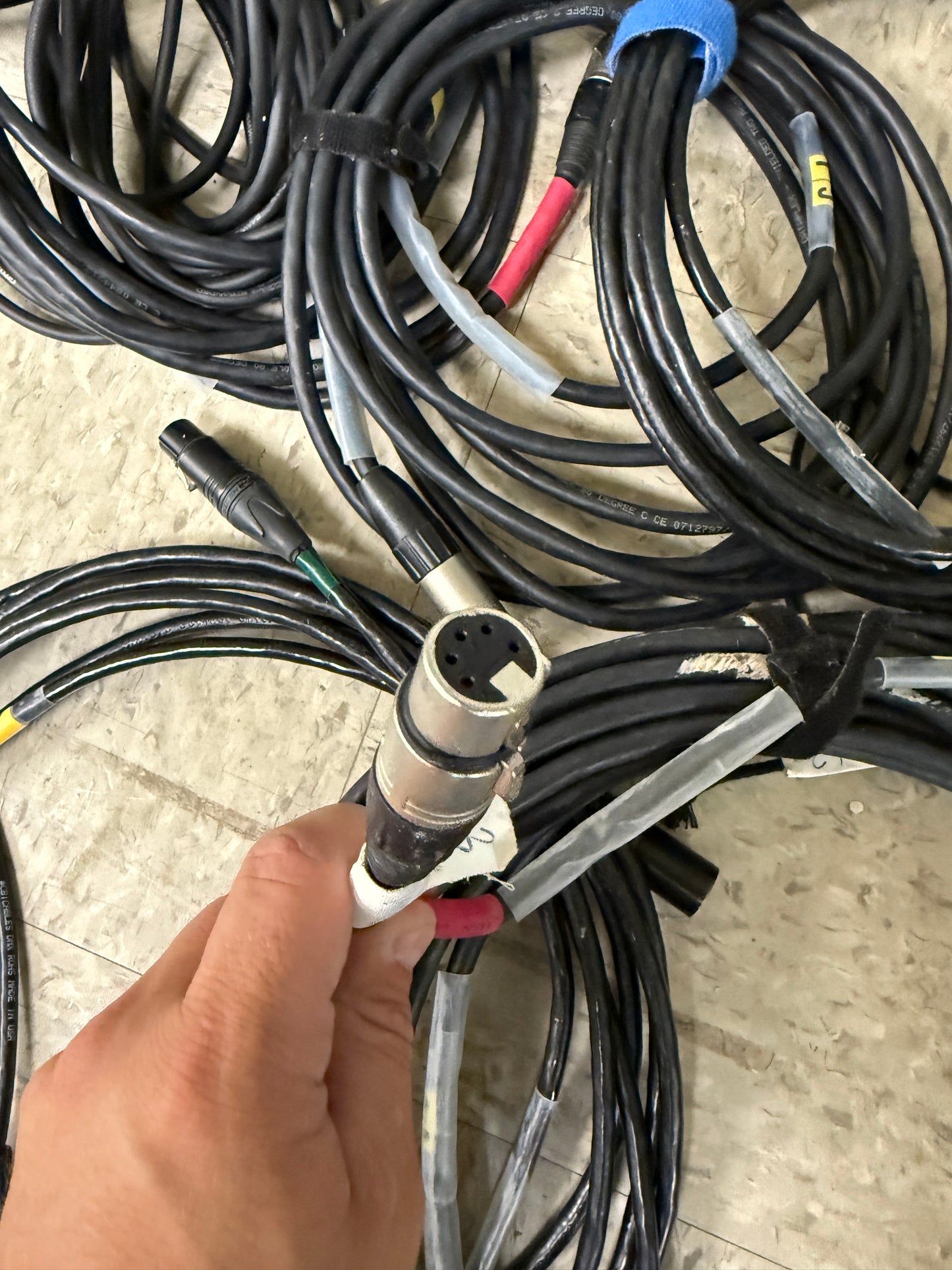 Lot of 27 XLR 5 Pin Male to XLR 5 Pin Female DMX Lighting Cable