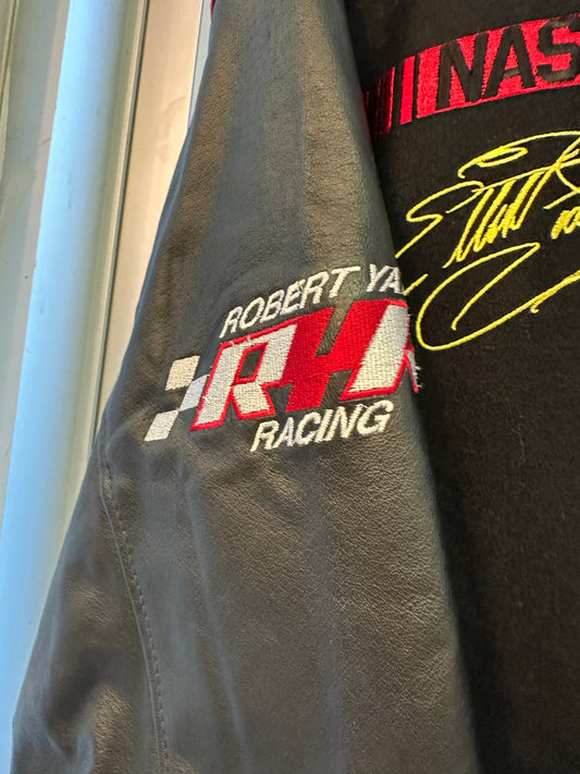 Vintage 1990s Nascar #38 Black M&M Jacket Size Large