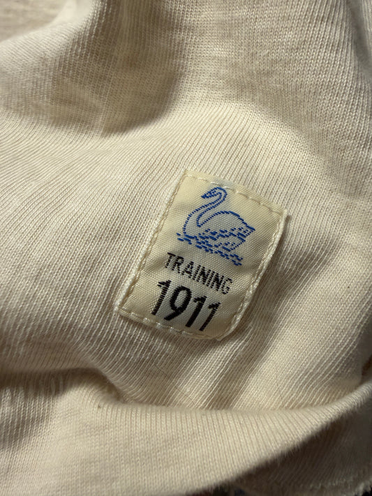 Merz B Schwanen T-Shirt Size 7 (XL) White w/ Orange Loopwheeled Made in Germany 1911 Training