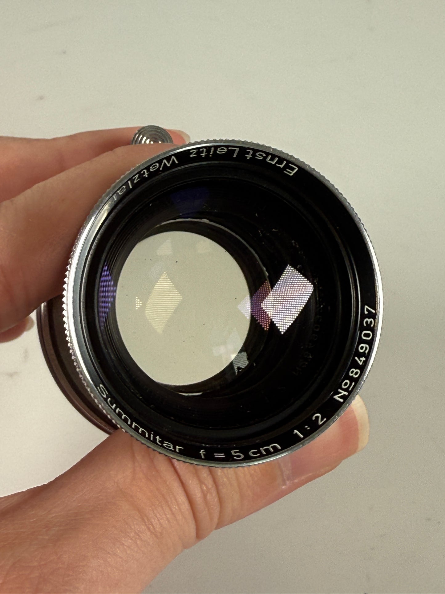 Leica Summitar 5cm f2 Ltm screwmount rangefinder lens Chrome