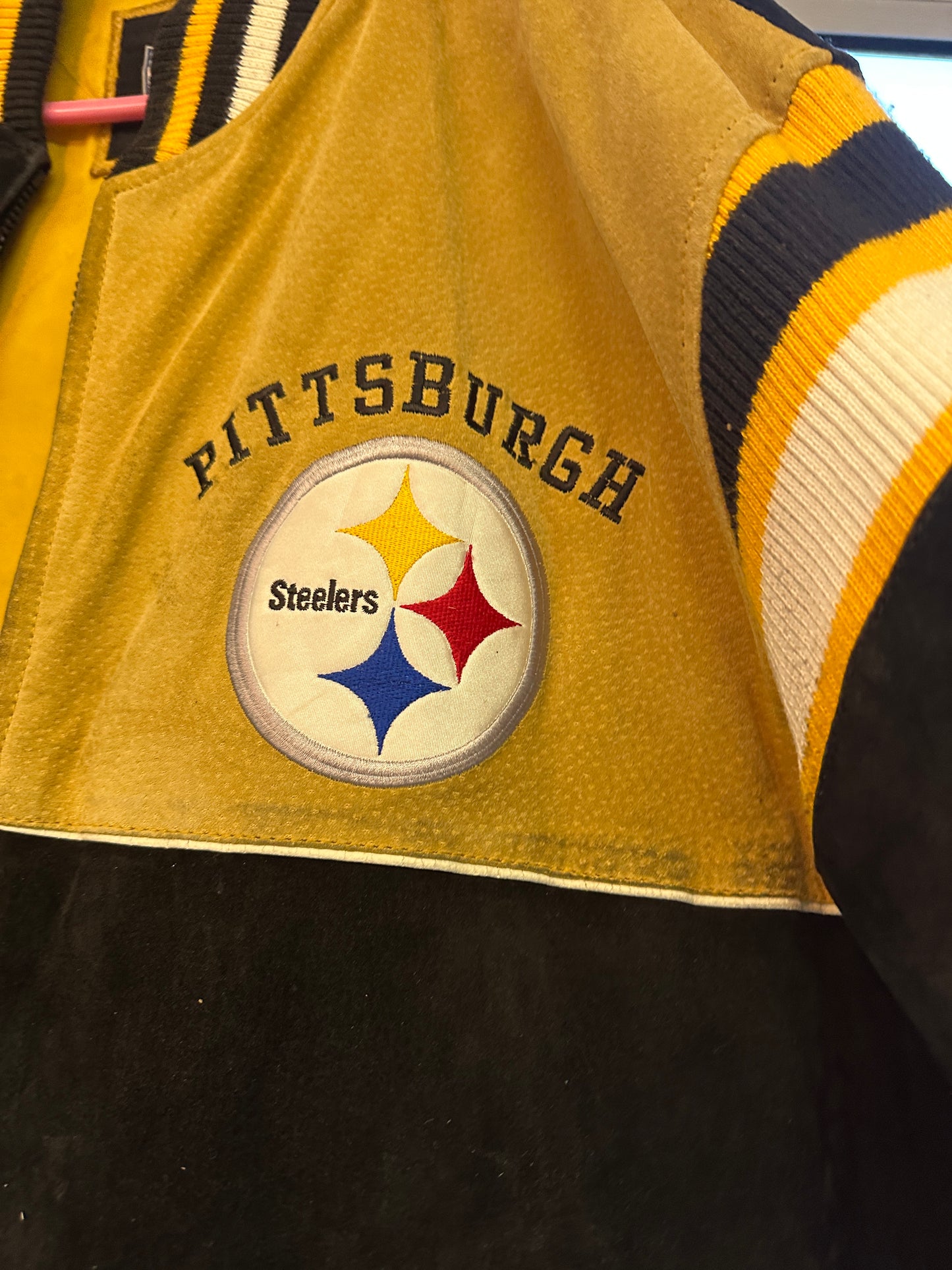 Vintage Pittsburgh Steelers Leather Jacket NFL