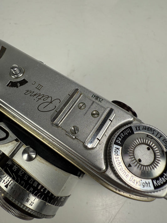 Kodak Retina IIIc 35mm Rangefinder Camera Schneider Xenon 50mm F2 Lens