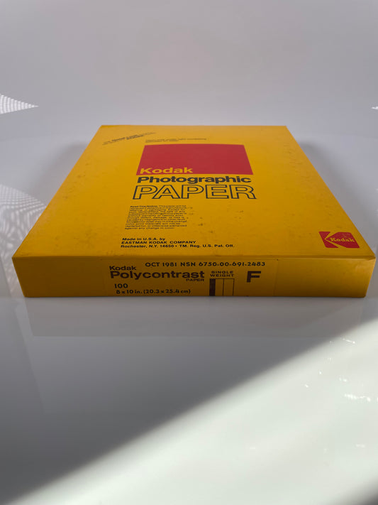 KODAK Photographic Paper - 100 Sheets Polycontrast F - 8x10 sealed, exp 1981