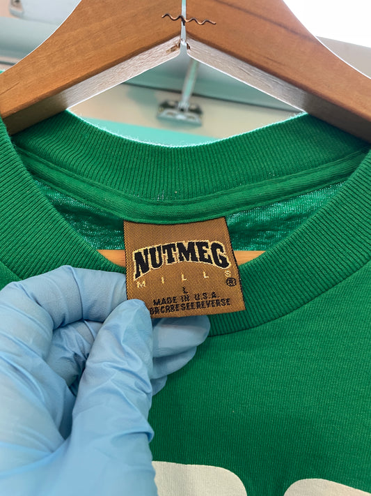 Vintage Nutmeg Kelly Green Philadelphia Eagles T-Shirt L 1994 Veteran Stadium