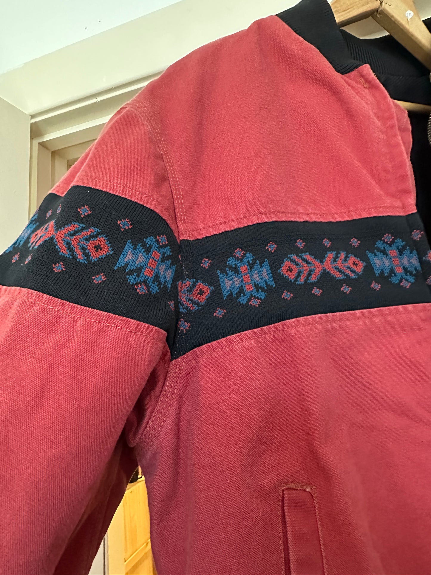 Carhartt Santa Fe Southwest Aztec Jacket Lined Mens XL Red
