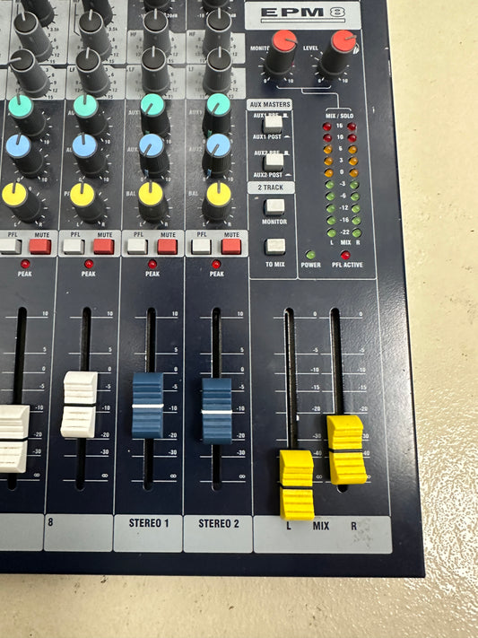 Soundcraft EPM8 8-Channel Analog Mixer EPM-8 Mixing Console Live Studio