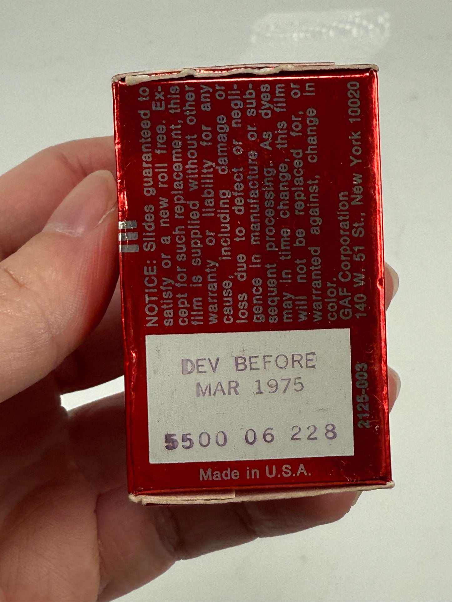 GAF 500 Color slide 35mm daylight Film 135-36