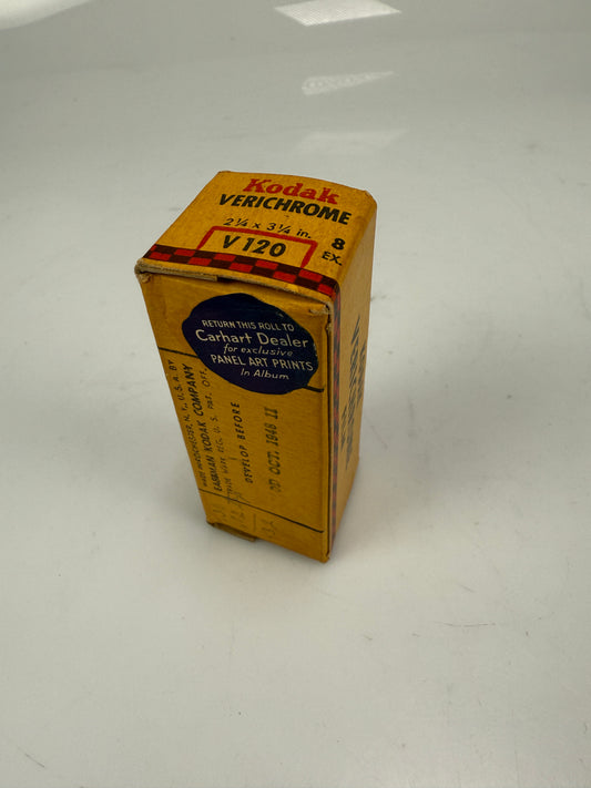Kodak Verichrome V120 Film 2 1/4" x 3 1/4" - 8 Exp 1948