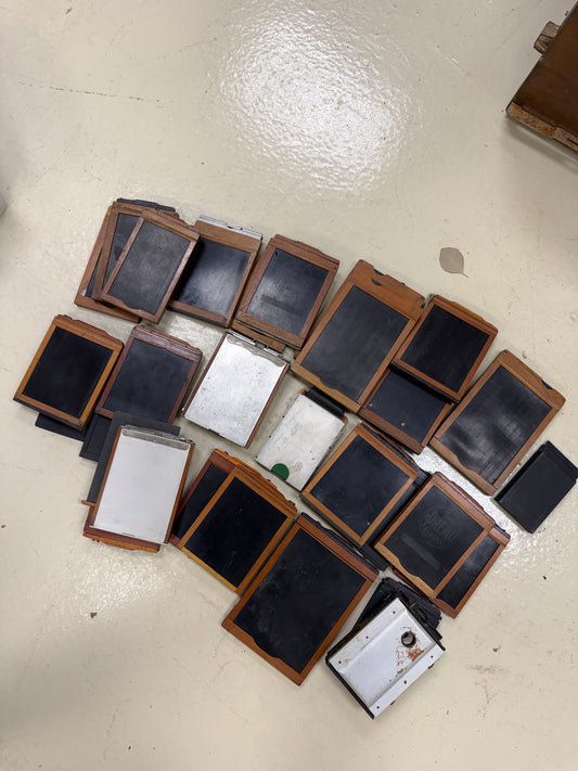 Large lot of Vintage Cut Film Holders wooden Premo, graflex, Kodak, etc