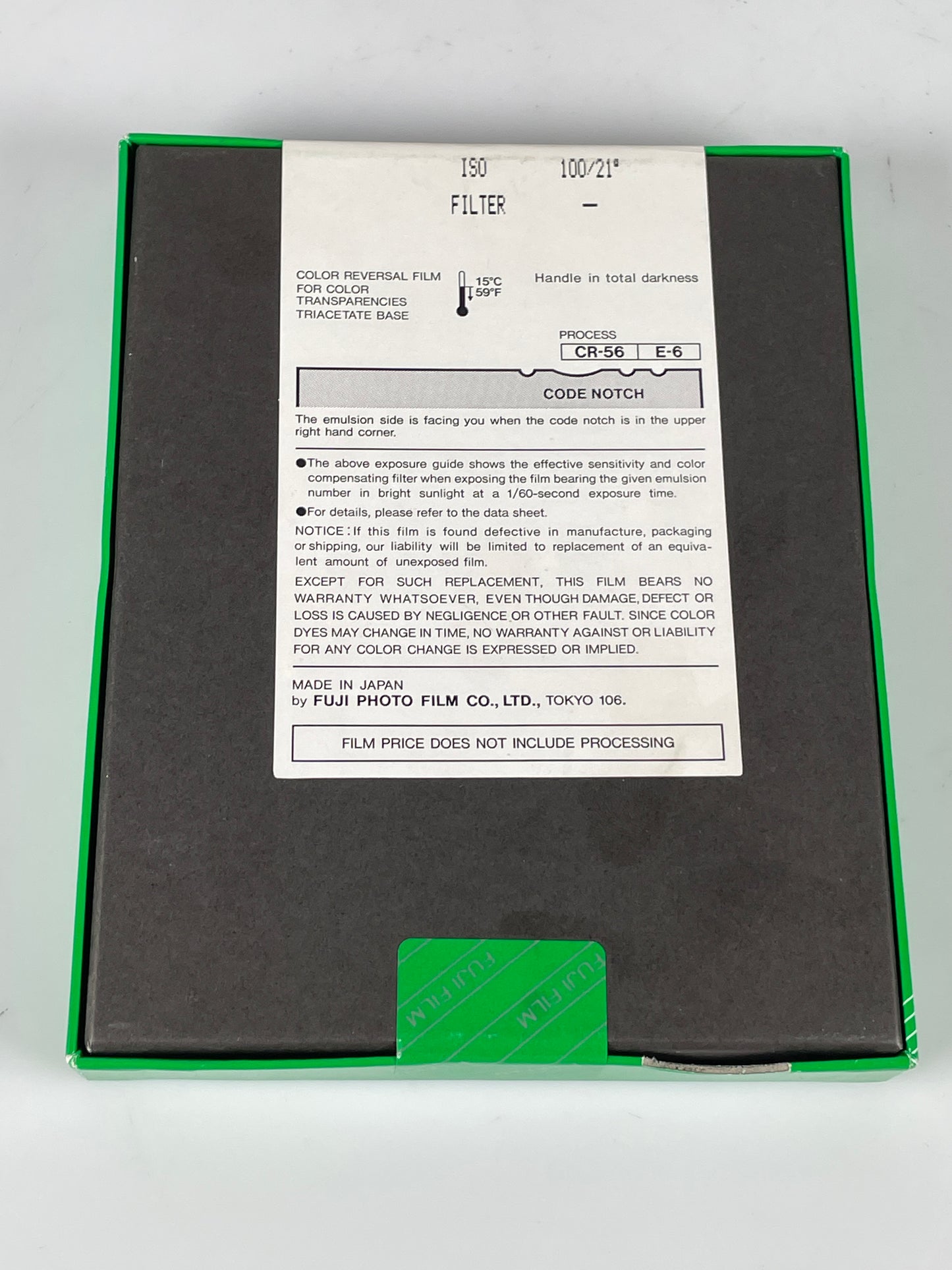 Fujifilm Provia 100 RPD II 4x5 inch Film 10 Sheets Exp 1998