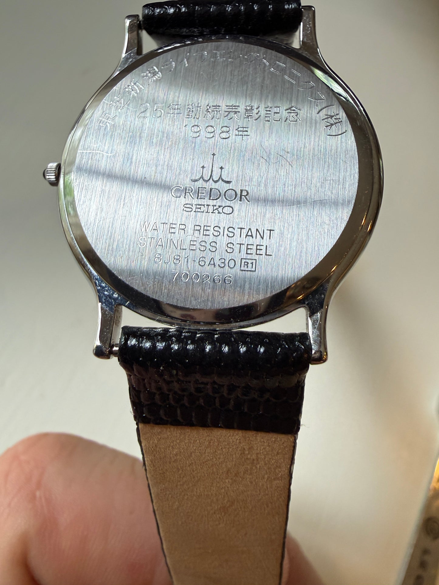 SEIKO CREDOR 8J81-6A30 32mm Silver Dial Quartz Men's Watch