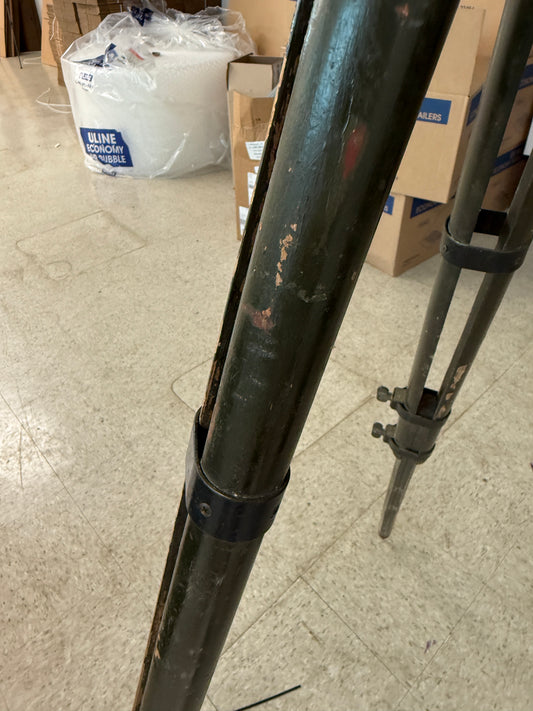 Vintage Keuffel & Esser K&E Surveyor Wood Brass Transit Tripod 3 1/2x8 Green military